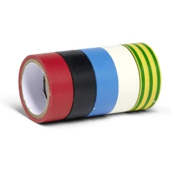 Gifi Colle Et Adhésif^Lot de 5 rouleaux ruban adhésif isolation électrique 4m