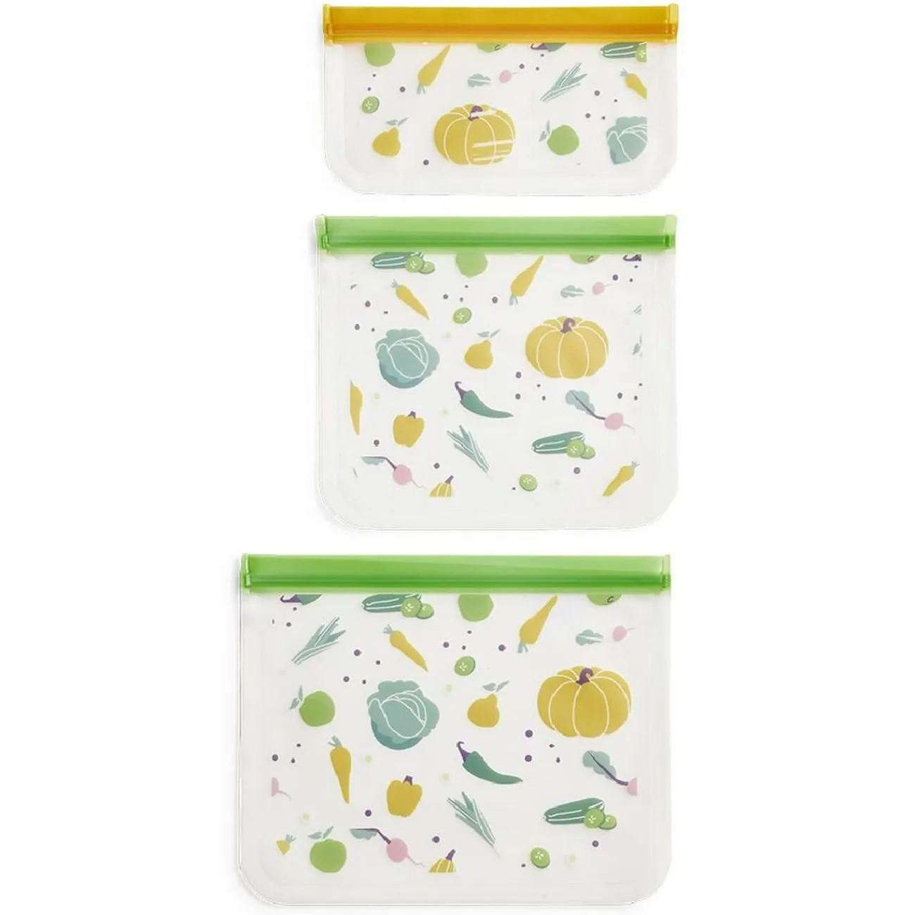 Gifi Lot de 3 sacs alimentaires en plastique - 3 modèles