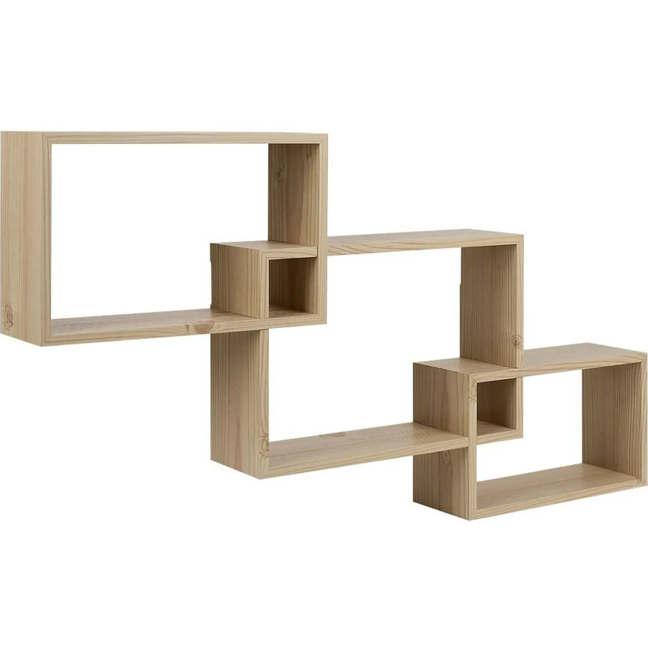 Gifi Rangement|Lot de 3 étagères rectangulaires en bois