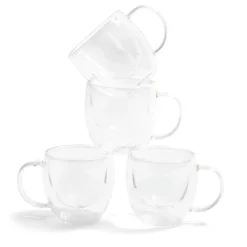 Gifi Lot de 2 tasses double paroi 80ml