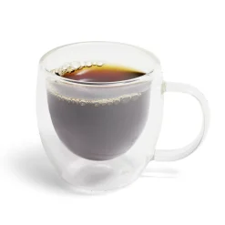 Gifi Lot de 2 tasses double paroi 80ml