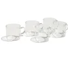 Gifi Lot de 4 tasses en verre transparent 10cl