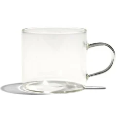 Gifi Lot de 4 tasses en verre transparent 10cl