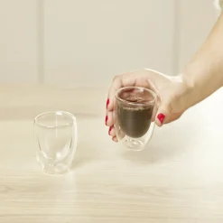 Gifi Lot de 2 verres double paroi 80ml