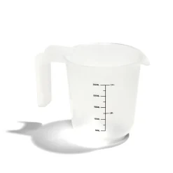 Gifi Lot de 3 verres mesureur 250/500/1000ml plastique blanc transparent