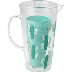 Gifi Lot d'un pichet et 4 gobelets