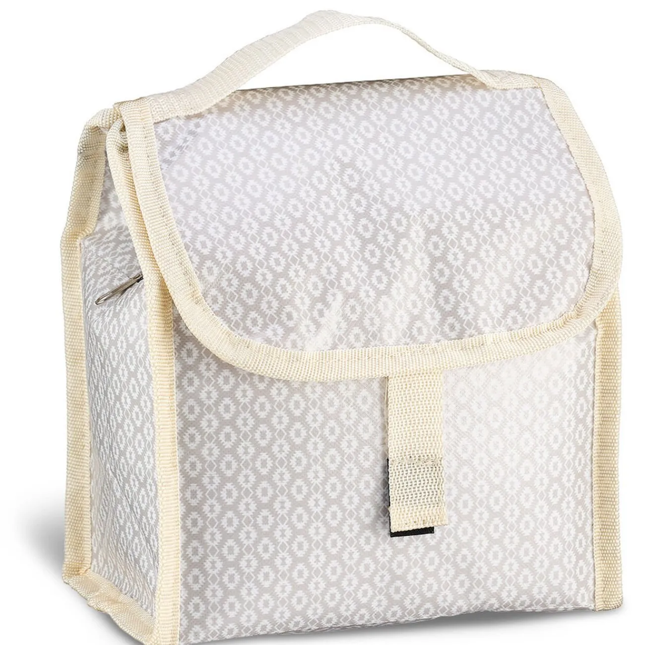 Gifi Lunch bag réfrigérant beige et gris motif macramé