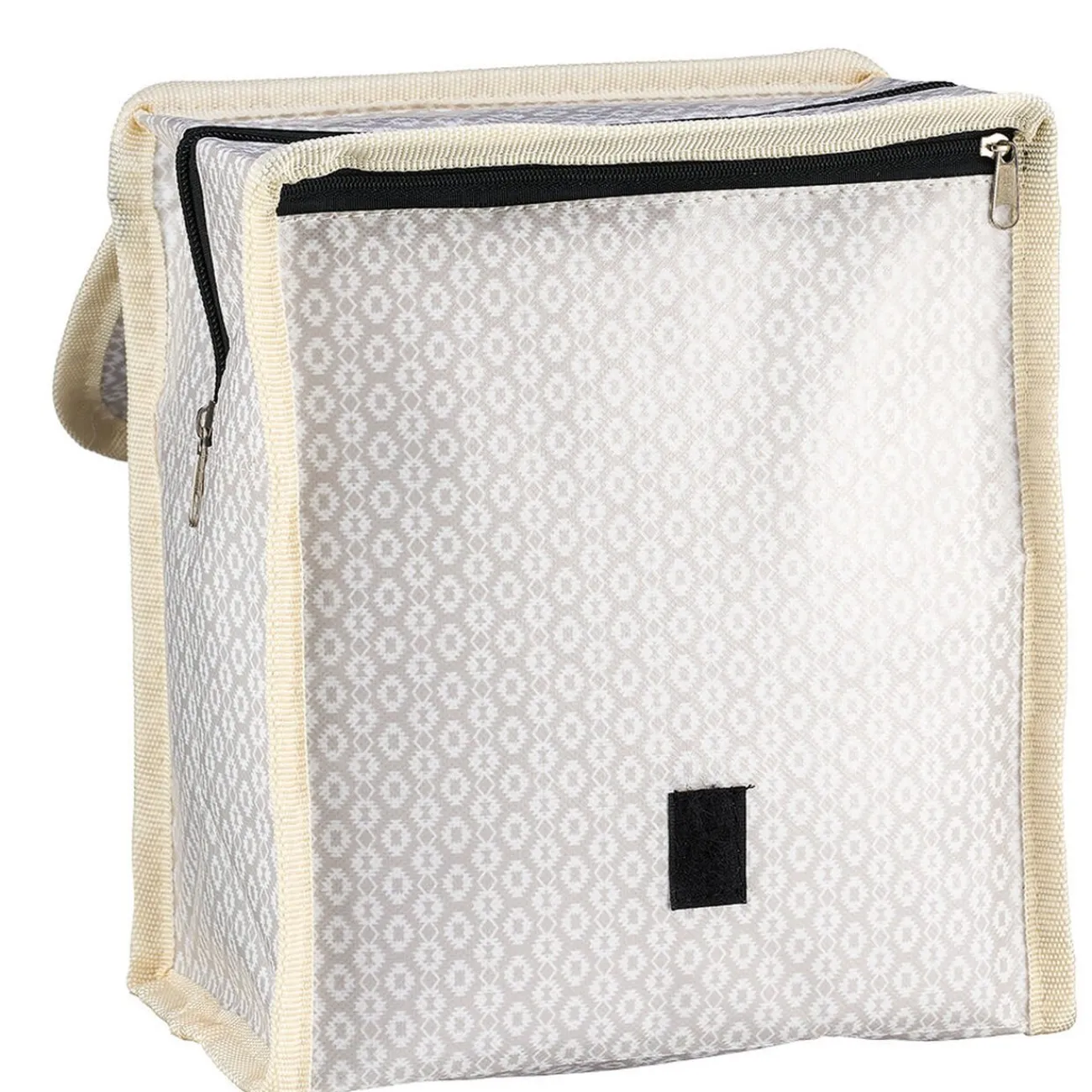 Gifi Lunch bag réfrigérant beige et gris motif macramé