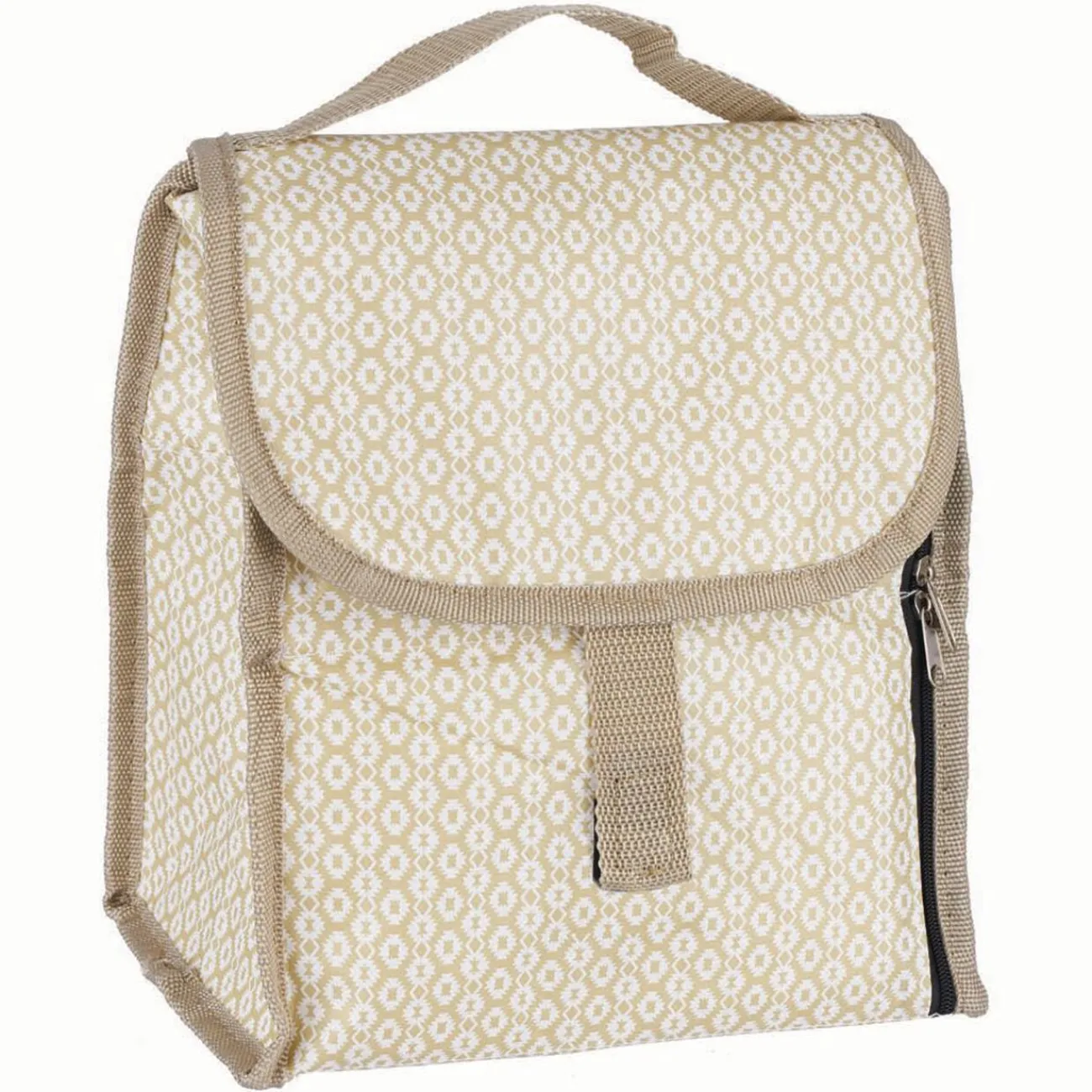 Gifi Lunch bag réfrigérant blanc écru motif macramé 2,3 L