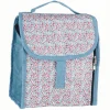 Gifi Lunch bag réfrigérant blanc et bleu motif fleuri rouge 2,3 L