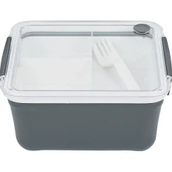 Gifi Lunch box 2 niveaux plastique gris 95cl