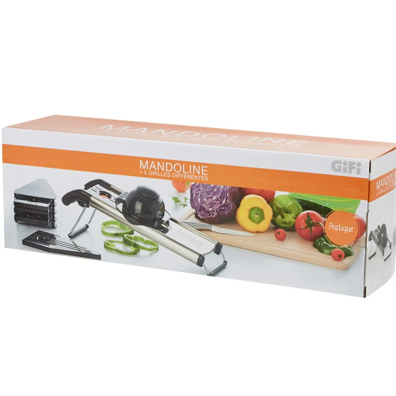 Gifi Mandoline acier noir et gris