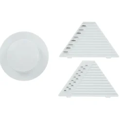 Gifi Mandoline multiusage 4 accessoires inox et plastique blanc