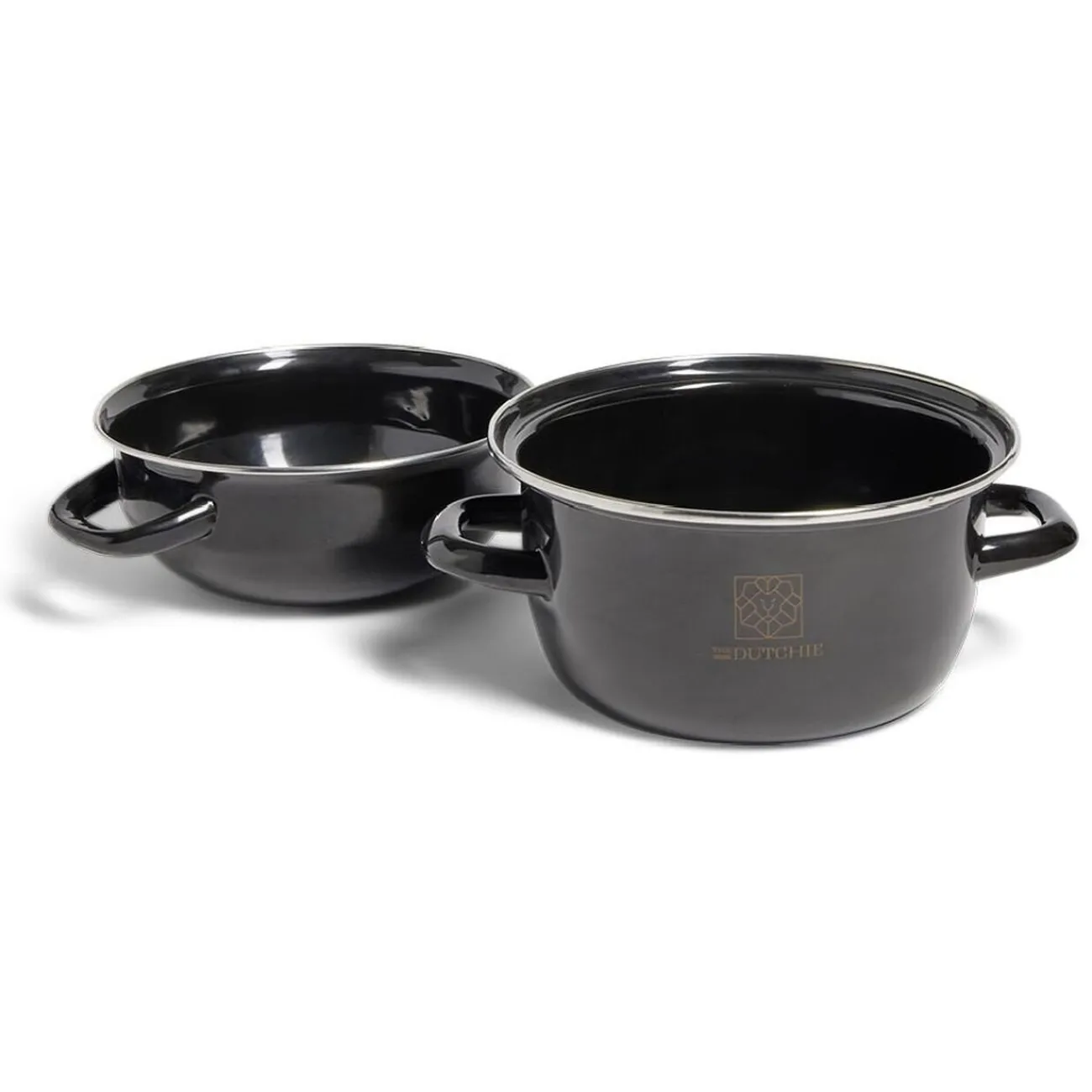 Gifi Marmite à moules avec couvercle acier noir Ø18xH16,5cm