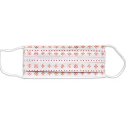 Gifi Bien-Être^Masque adulte catégorie 1 tissu motif étoile thème Noël rouge et blanc