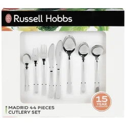 Gifi Menagère inox Russell Hobbs 6 personnes 44 pièces