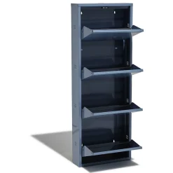 Gifi Rangement|Meuble à chaussures Pittsburgh bleu orage 4 portes