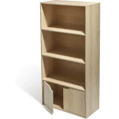 Gifi Rangement|Meuble 3 étagères 2 portes mdf