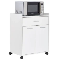 Gifi Meuble blanc pour micro ondes Kooky