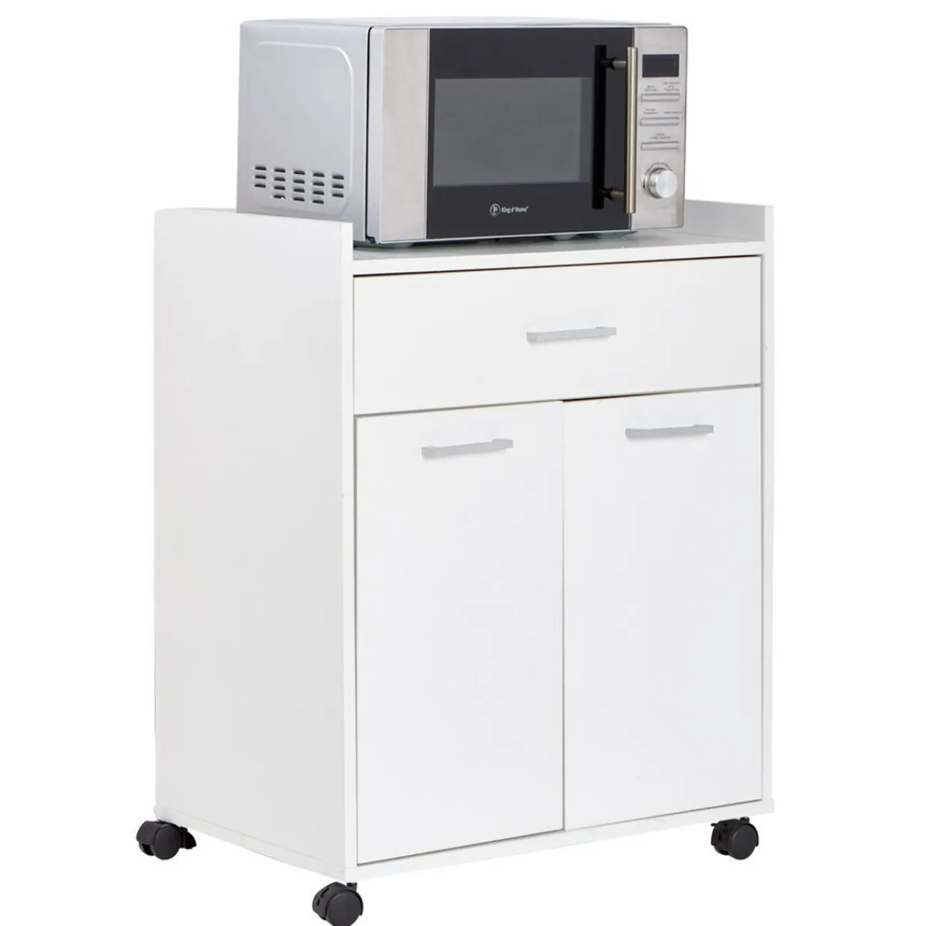 Gifi Meuble blanc pour micro ondes Kooky