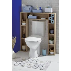 Gifi Equipement Wc^Meuble contour WC couleur naturel H.100 cm