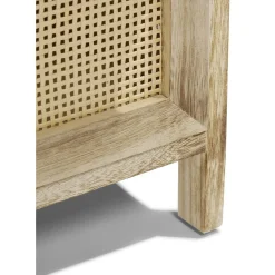 Gifi Rangement|Meuble d'appoint Salomé 2 panières bois et métal 26xH46,5x30cm