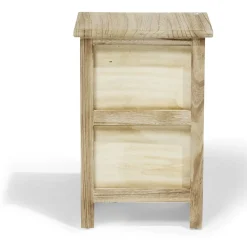 Gifi Rangement|Meuble d'appoint Salomé 2 panières bois et métal 26xH46,5x30cm