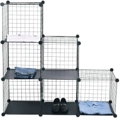 Gifi Rangement|Meuble de rangement 6 cases modulable en métal