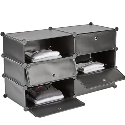 Gifi Rangement|Meuble de rangement 6 tiroirs noir