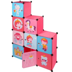 Gifi Rangement|Meuble de rangement casier escalier enfant motif princesse