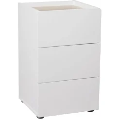 Gifi Rangement|Meuble de rangement en bois Arno 3 tiroirs naturel et blanc