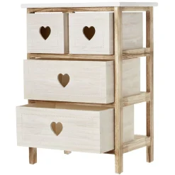 Gifi Rangement|Meuble de rangement en bois 4 tiroirs