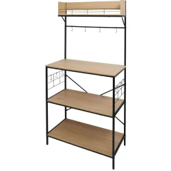 Gifi Rangement|Meuble de rangement Kitchen bois et métal 80xH160x40cm