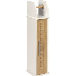 Gifi Equipement Wc^Meuble dérouleur WC mdf blanc naturel