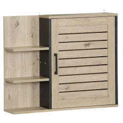 Gifi Aménagement Salle De Bain^Meuble mural bois 60xH50x14cm