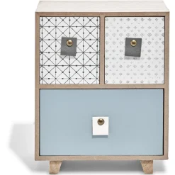 Gifi Rangement|Mini boîte de rangement design meuble rose et bleu