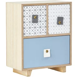 Gifi Rangement|Mini boîte de rangement design meuble rose et bleu