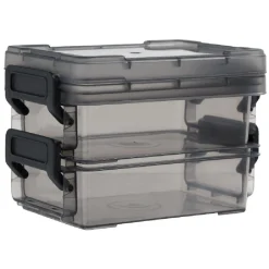 Gifi Rangement|Mini boîte de rangement 0,2L fermeture clip x2