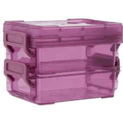 Gifi Rangement|Mini boîte de rangement 0,2L fermeture clip x2