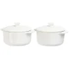 Gifi Mini cocotte céramique blanc x2