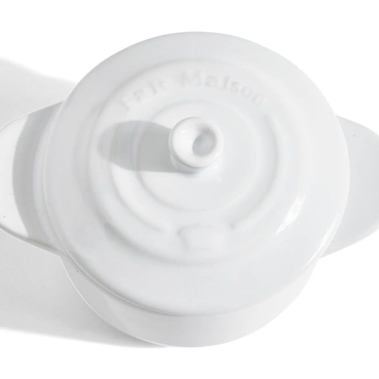 Gifi Mini cocotte individuelle en céramique avec couvercle - gris ou blanc