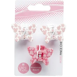 Gifi Beauté^Mini pince papillon polyester x3