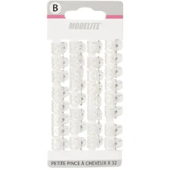 Gifi Beauté^Mini pince plastique transparent x32