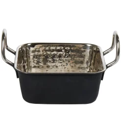 Gifi Mini plat à four carré noir ou cuivre effet martelé