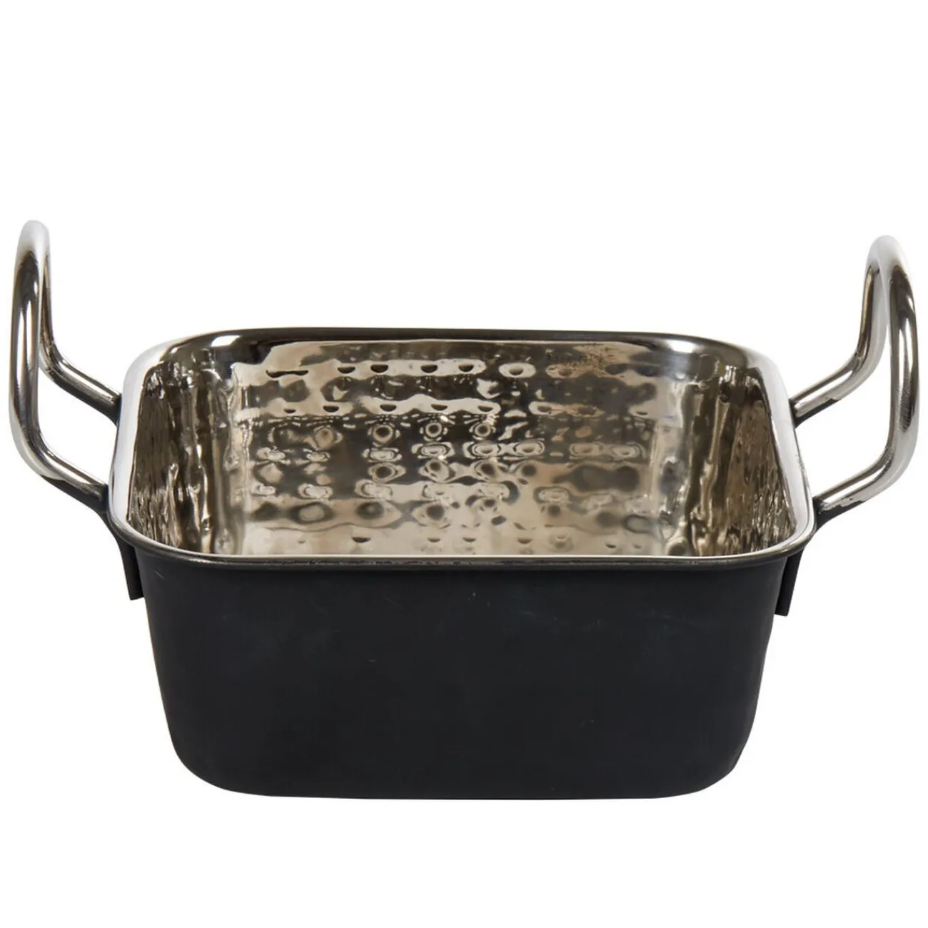 Gifi Mini plat à four carré noir ou cuivre effet martelé