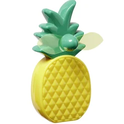 Gifi Ventilateur^Mini ventilateur à piles Homday forme ananas jaune et vert