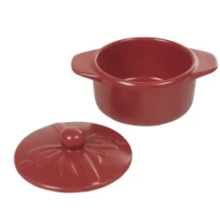 Gifi Minis cocottes rouges mat avec couvercle x2