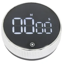 Gifi Minuteur numérique magnétique noir Ø7,8x2,7cm