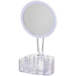 Gifi Aménagement Salle De Bain^Miroir à LED avec rangement transparent