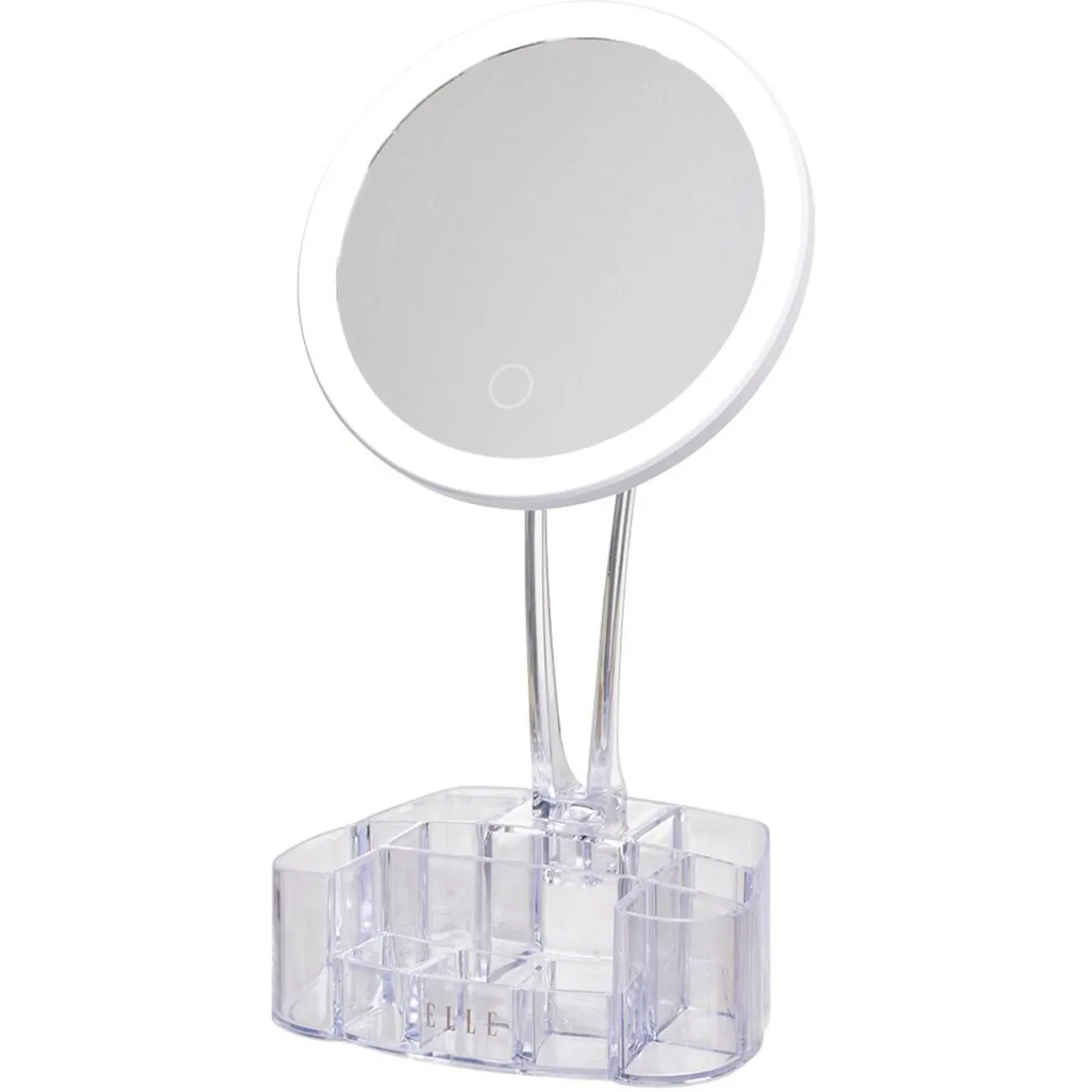 Gifi Aménagement Salle De Bain^Miroir à LED avec rangement transparent